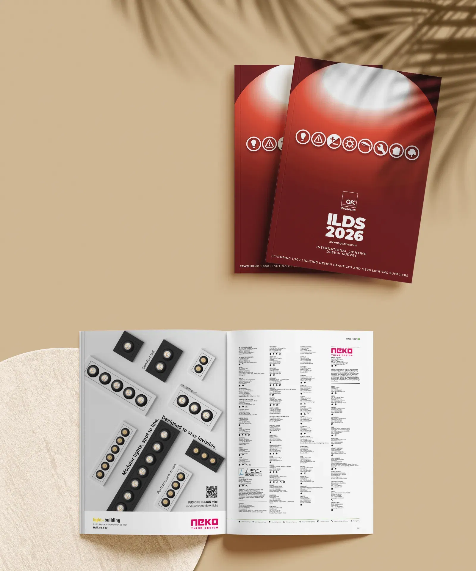 In arc magazine, NEKO showcased a diverse range of products, creating advantage lighting solutions.